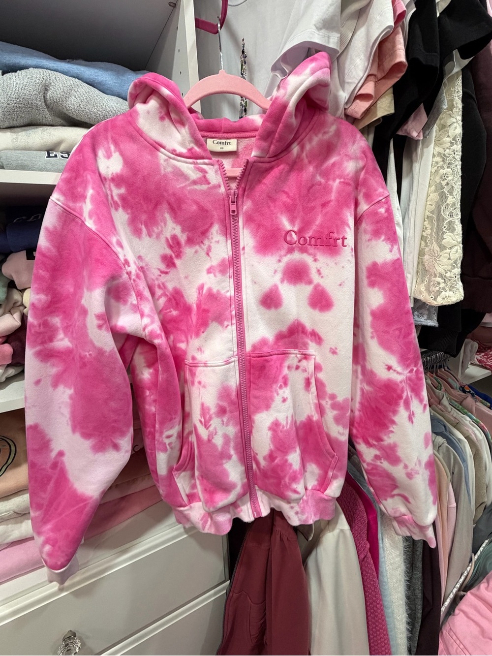 COMFRT Zippered Sweatshirt Jacket, XS